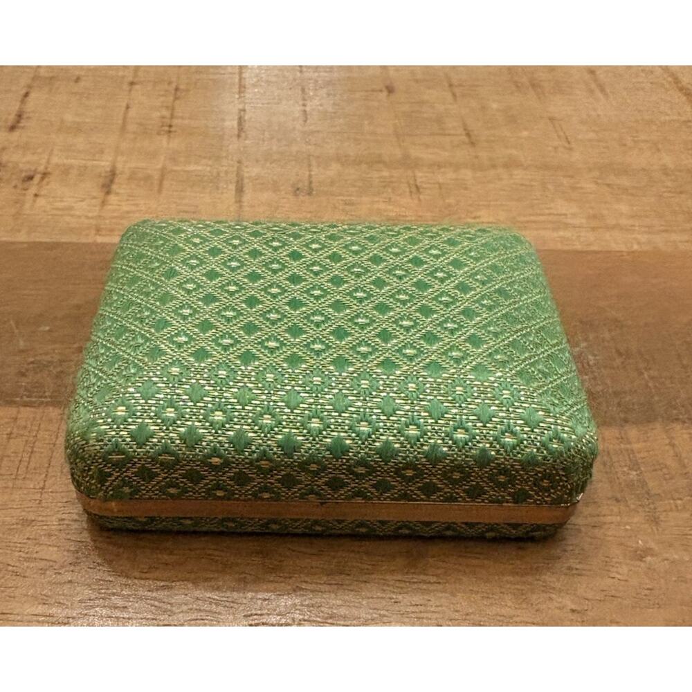 Vintage Belair Jewelry Box/container Gift Box Green Gold